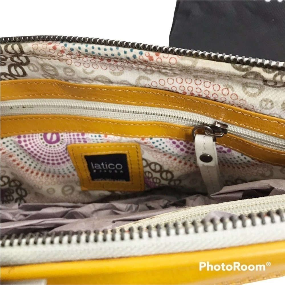Latico leather colorblock Tate shoulder bag metallic white and gold colors NWT - Picture 9 of 12